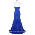 Grace Karin Strapless Sweetheart Royal Blue Tulle Netting Prom Mermaid Dress GK001031-1